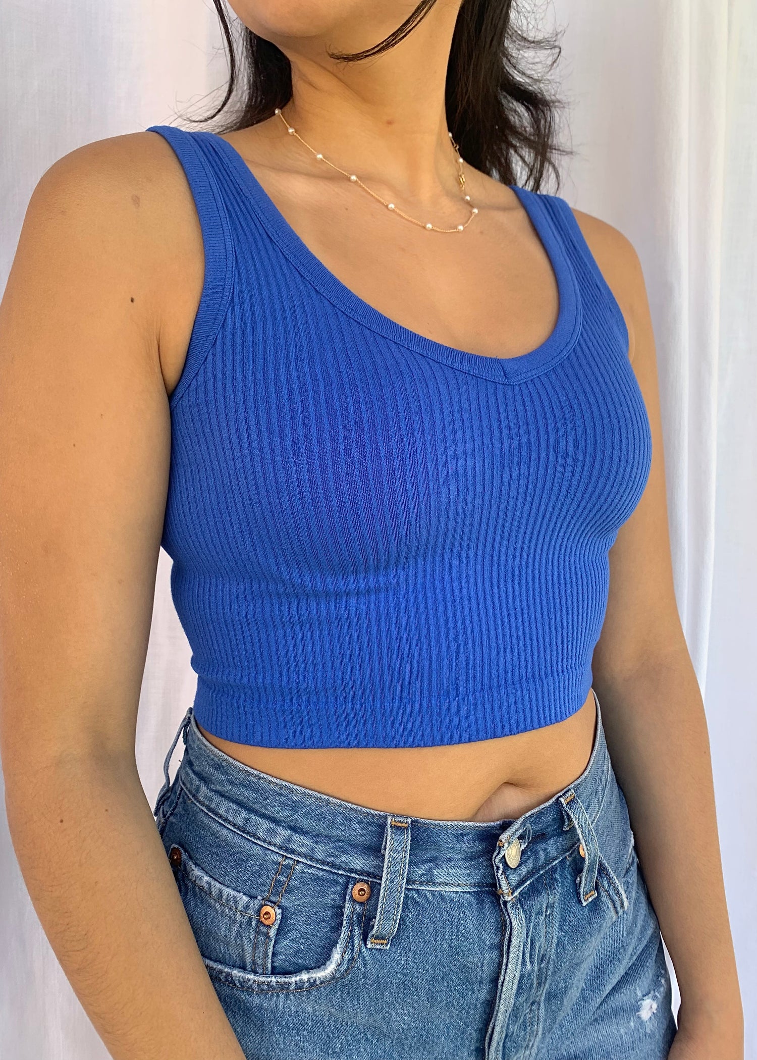 Cropped Tank Tops  Ribbed Crop Tank Tops