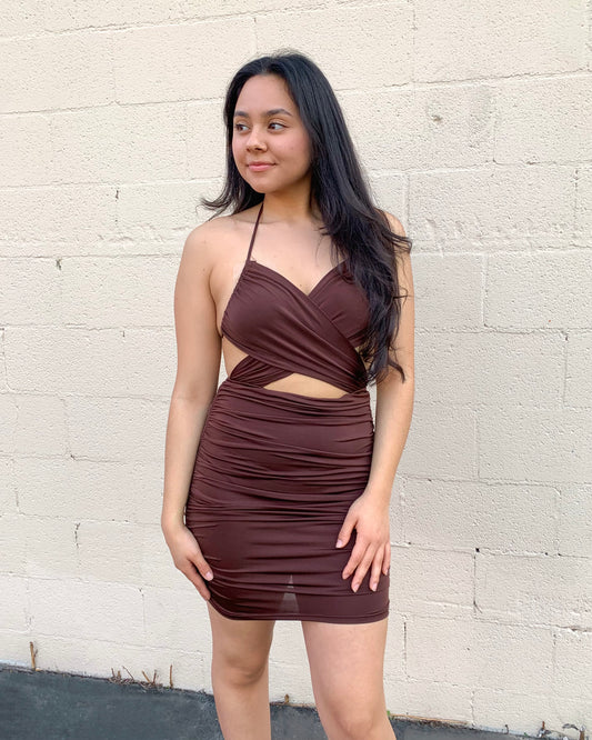 Shelly Dress (Brown)